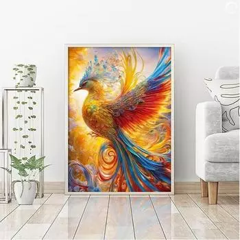 DIY Алмазная мозаика Феникс 5d Алмазная картина животное Полная дрель Квадратная картина Стразы Птица Вышивка Ручная работа Full Round 20x30CM