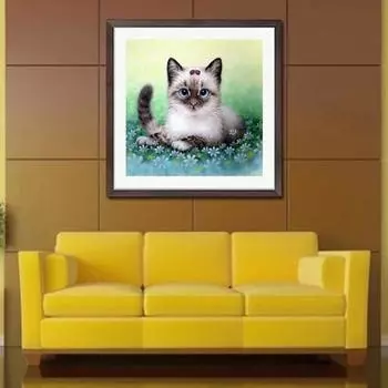 DIY Алмазная мозаика Мультяшные коты Ручная работа Алмазная картина Наборы для вышивки крестом