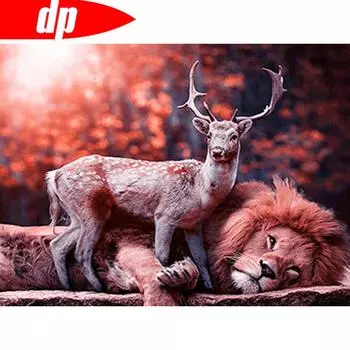 DIY Алмазная Мозаика Полный Дисплей Животных Алмазная Вышивка Олень Прибытие Стразы Фотографии 20X30CM