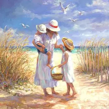 DIY Алмазная Мозаика Счастливая Семья Картина Стразами Алмазная Вышивка Портрет Алмазная Картина Вышивка Крестом 30X30CM