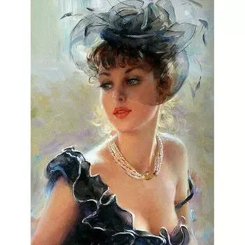 DIY Алмазная вышивка 5D Алмазная картина Сексуальная леди Элегантность Красота Мозаика Украсить дом 20X30CM