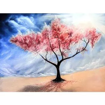 DIY Алмазная вышивка Абстрактная мангровая роща Полная круглая алмазная живопись Вышивка крестом 20X30CM