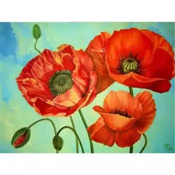 DIY Алмазная вышивка Картина Цветок с украшением дома Вышивка крестиком Алмазная мозаика 20X30CM