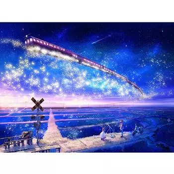 DIY Алмазная вышивка Небесный пейзаж Вышивка крестом 5D DIY Полный алмаз Ландшафт Алмазная картина 20X30CM