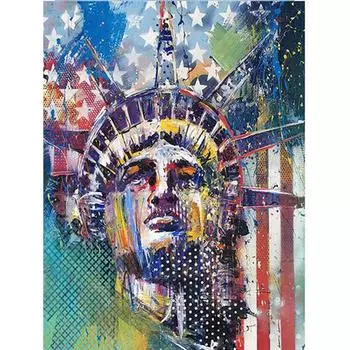 DIY Алмазная вышивка Пейзаж Статуя Бога Полный Круглый Алмазная картина Вышивка крестом Алмаз 20*30 cm