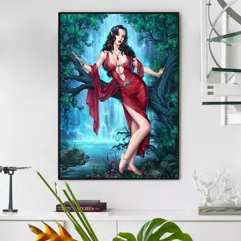 DIY Алмазная вышивка Сексуальная красота Алмазная картина Вышивка крестом Горный хрусталь Мозаика Украшение дома 20X30CM