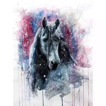 DIY Алмазная вышивка Животное Лошадь Вышивка крестиком 5D Алмазная мозаика Алмазная картина Стразы Подарок 20X30CM