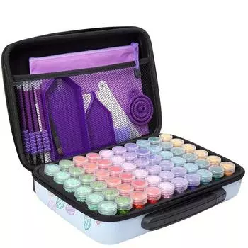 DIY алмазная живопись 60 слотов набор аксессуаров для алмазной живописи для алмазного искусства горный хрусталь ювелирные бусины органайзер и хранение