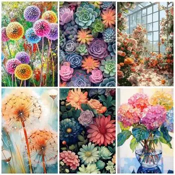 DIY алмазная живопись букет цветов комплект для вышивки крестом мозаика искусство алмазная живопись полный круг/квадратный алмаз украшение дома Round 20x30cm