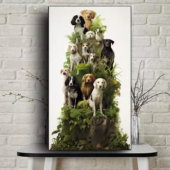 DIY алмазная живопись цветы собака восхождение крестиком комплект мозаика искусство алмазная живопись полный круг/квадратный алмаз украшение дома Round 30x60cm