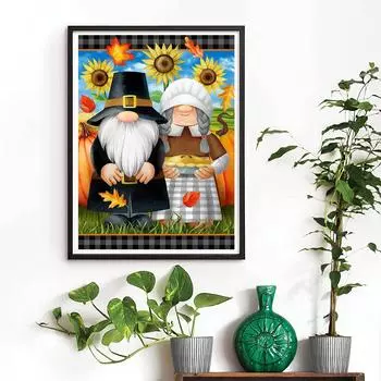 DIY алмазная живопись День Благодарения набор для вышивки крестом мозаика искусство алмазная живопись полный круг/квадратный алмаз украшение дома Round 20x30cm