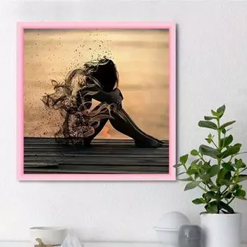 DIY алмазная живопись для девочек, набор для вышивки крестом, мозаика, алмазная живопись, полный круг/квадратный алмаз, украшение для дома Round 25x25cm