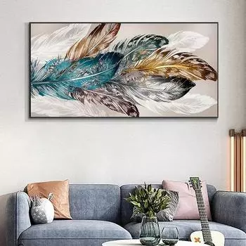 DIY алмазная живопись гладкие перья комплект для вышивки крестом мозаика искусство алмазная живопись полный круг/квадратный алмаз украшение дома Round 30x60cm