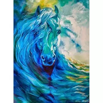 DIY алмазная живопись лошадь вышивка крестиком Алмазная мозаика животные картины из стразов Алмазная вышивка домашний декор 20X30CM
