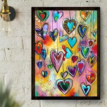 DIY алмазная живопись Любовь Колокольчики Вышивка крестом комплект мозаика искусство алмазная живопись полный круг/квадратный алмаз украшение дома Round 30x40cm