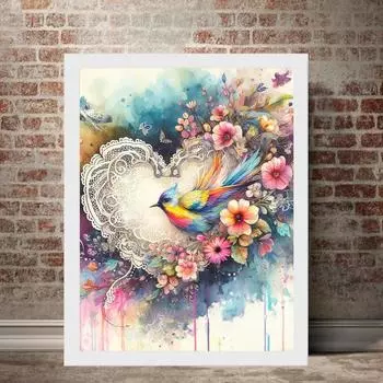 DIY алмазная живопись «любовное гнездо ретривер» набор для вышивки крестом мозаика искусство алмазная живопись полный круг/квадратный алмаз украшение дома Round 20x30cm