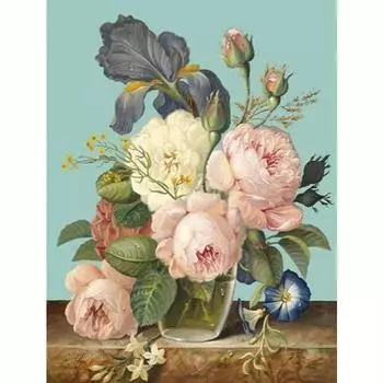 DIY алмазная живопись мозаика цветок полная круглая вышивка горный хрусталь украшение дома 30x40 см/12x16 дюймов 30x40cm NO Frame