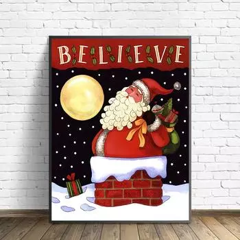 DIY алмазная живопись мультфильм Санта-Клаус набор для вышивки крестом мозаика искусство алмазная живопись полный круг/квадратный алмаз украшение дома Round 30x40cm