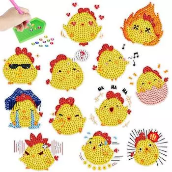 DIY алмазная живопись наклейки простой в использовании ручной работы мультфильм маленький желтый цыпленок алмаз искусство сильный Chick