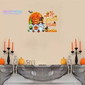 DIY алмазная живопись наклейки ручной работы Хэллоуин три гнома искусство улучшить координацию восприятия наклейки на стену Sets