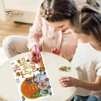 DIY алмазная живопись наклейки ручной работы Хэллоуин три гнома искусство улучшить координацию восприятия наклейки на стену Sets