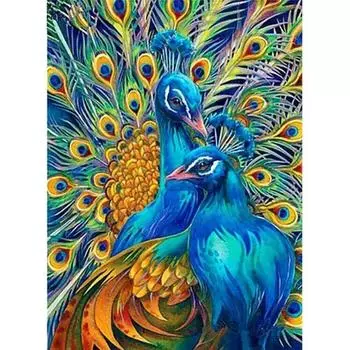 DIY алмазная живопись павлин полная круглая дрель 5D Алмазная вышивка распродажа Алмазная картина стразы домашний декор подарок Full Round 20x30CM