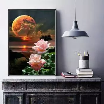 DIY алмазная живопись полная круглая дрель вышивка крестиком ремесло Алмазная вышивка продажа горный хрусталь мозаика подарок домашний декор стены 15x20CM