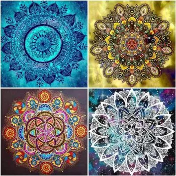 DIY алмазная живопись полный круглый Новое поступление цветы Алмазная мозаика распродажа Мандала картины со стразами украшение дома Full Round 15x15cm