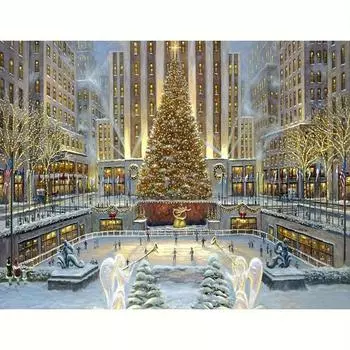 DIY алмазная живопись Рождественский пейзаж Алмазная вышивка крестиком дом мозаика рукоделие Декор для дома 30x40 см/12x16 дюймов 30x40cm NO Frame