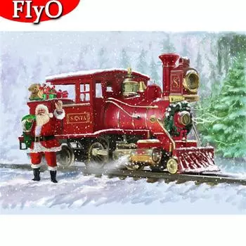 DIY алмазная живопись Санта-Клаус полная квадратная круглая Рождественская ручная распродажа Алмазная вышивка снежная мозаика настенный художественный подарок Full Round (20X30CM)