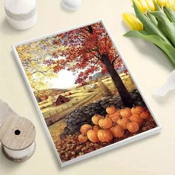 DIY алмазная живопись сезон урожая набор для вышивки крестом мозаика искусство алмазная живопись полный круг/квадратный алмаз украшение дома Round 20x30cm