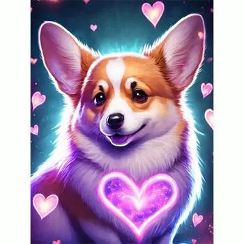 DIY алмазная живопись собака животное мозаика вышивка крестиком комплект со стразами настенный художественный декор 30x40 см/12x16 дюймов 30x40cm NO Frame