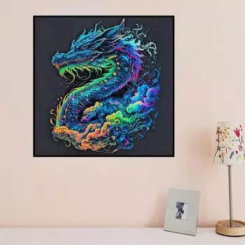 DIY алмазная живопись Тотем дракона комплект для вышивки крестом мозаика искусство алмазная живопись полный круг/квадратный алмаз украшение дома Round 25x25cm
