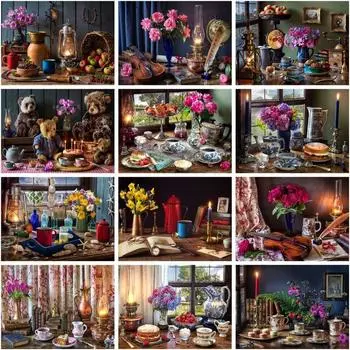 DIY алмазная живопись ваза розы алмазная живопись алмазная вышивка полный комплект полная круглая дрель художественное украшение дома Full Round 20x25CM