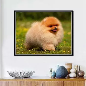 Diy алмазная живопись вышивка крестиком собака Поморское рукоделие 5d полная круглая мозаика алмазная вышивка 20X30CM