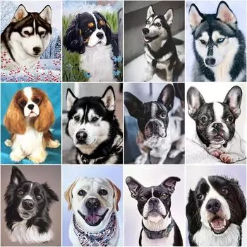 DIY алмазная живопись животное вышивка крестиком полная круглая дрель Алмазная вышивка украшение дома картина Full Round 20x25CM