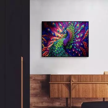 DIY алмазный художественный набор павлиний узор яркий цвет уменьшить стресс повысить уверенность квадратный круглый мозаичный комплект домашний декор зелёный