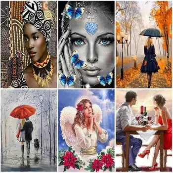 DIY Ангел 5D Алмазная картина Полный круглый дрель Мозаика Мультфильм Алмазная вышивка Крестом Стена Искусство Домашний Декор Подарок Full Round 20x30CM