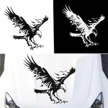 DIY автомобильное окно, хвостовая дверь, безопасность, крутой орел, украшение, светоотражающая наклейка белый