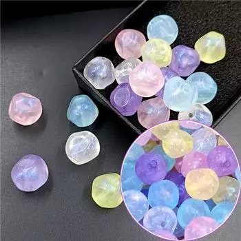 DIY аксессуары из бисера светящиеся серьги-колье Merman Hime 10 шт. акриловые материалы для изготовления бисера в форме ювелирных изделий с тонким мерцанием мода фиолетовый