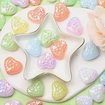 DIY аксессуары модные разделительные бусины бусины в форме сердца креативный материал ручной работы 25*21,2 мм 10 шт для ожерелья серьги конфетный цвет акрил белый