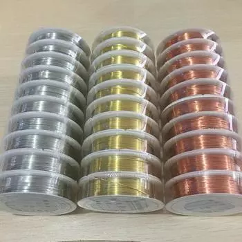 DIY аксессуары ювелирная проволока ручной работы бисером медная проволока орнамент материал 0.2mm серебряный