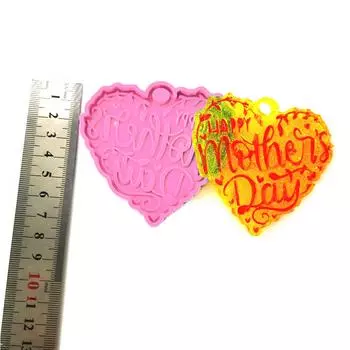 DIY блестящие глянцевые буквы Happy Happy Mother s Day брелок УФ-форма из эпоксидной смолы ручная работа ожерелье кулон силиконовая форма