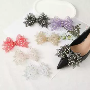 DIY блестящие стразы украшения для обуви шелковые цветы банты украшения для обуви пряжка для свадебной обуви невесты аксессуары золотистый