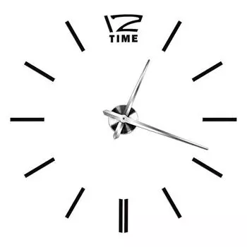 DIY большое количество настенных часов 3D зеркальная наклейка современный домашний офисный декор художественная наклейка серебряный