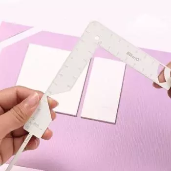 DIY Book Cover Guide Metal Gauge Ruler Planner 5 in 1 Bookping Bookping Kit Paper Card белый