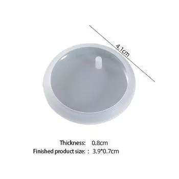 DIY брелок для ключей, силиконовая форма, кулон «сделай сам», форма для эпоксидной смолы, круглые прямоугольные подвески, изготовление ювелирных изделий as the picture