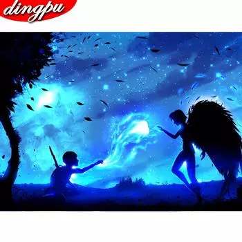 Diy Diamond Painting 5D Full Round Вышивка Пейзаж Мозаика Домашнее Украшение Diamond Art 20X30CM