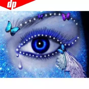 DIY Алмазная картина Полная круглая дрель Животное Алмазная вышивка Стразы Картина Бабочка Алмаз 20X30CM