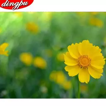 Diy Алмазная вышивка Полные круглые цветы Алмазная картина Кактус Домашнее украшение Прибытие Мозаика Ручная работа 20X30CM